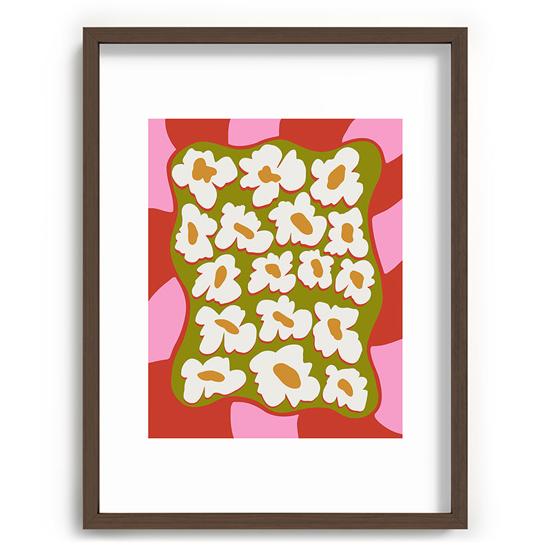 70's retro Bloom Framed Art Print