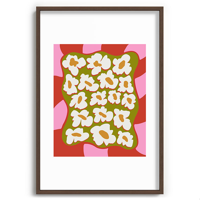 70's retro Bloom Framed Art Print