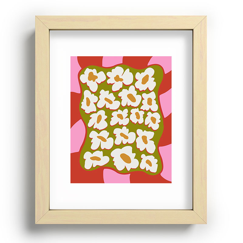 70's retro Bloom Framed Art Print