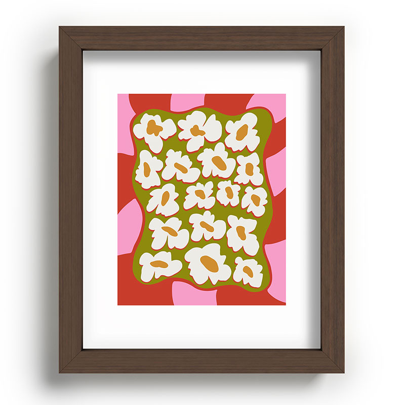70's retro Bloom Framed Art Print