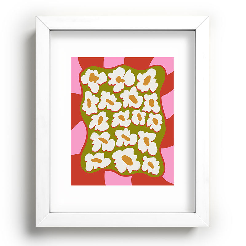 70's retro Bloom Framed Art Print