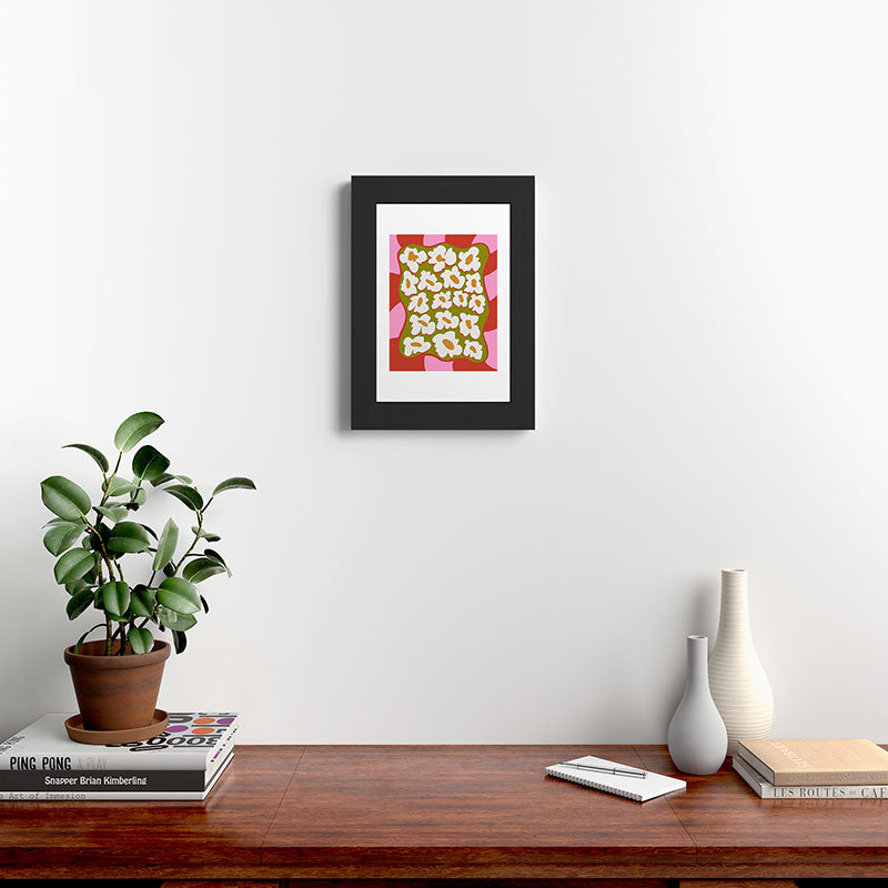 70's retro Bloom Framed Art Print