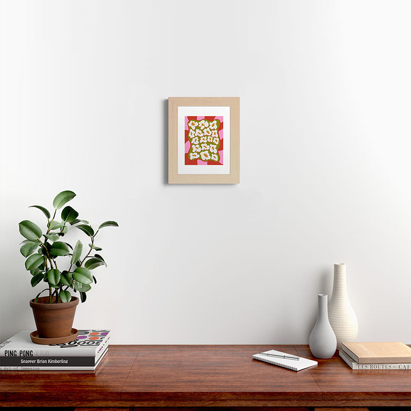 70's retro Bloom Framed Art Print