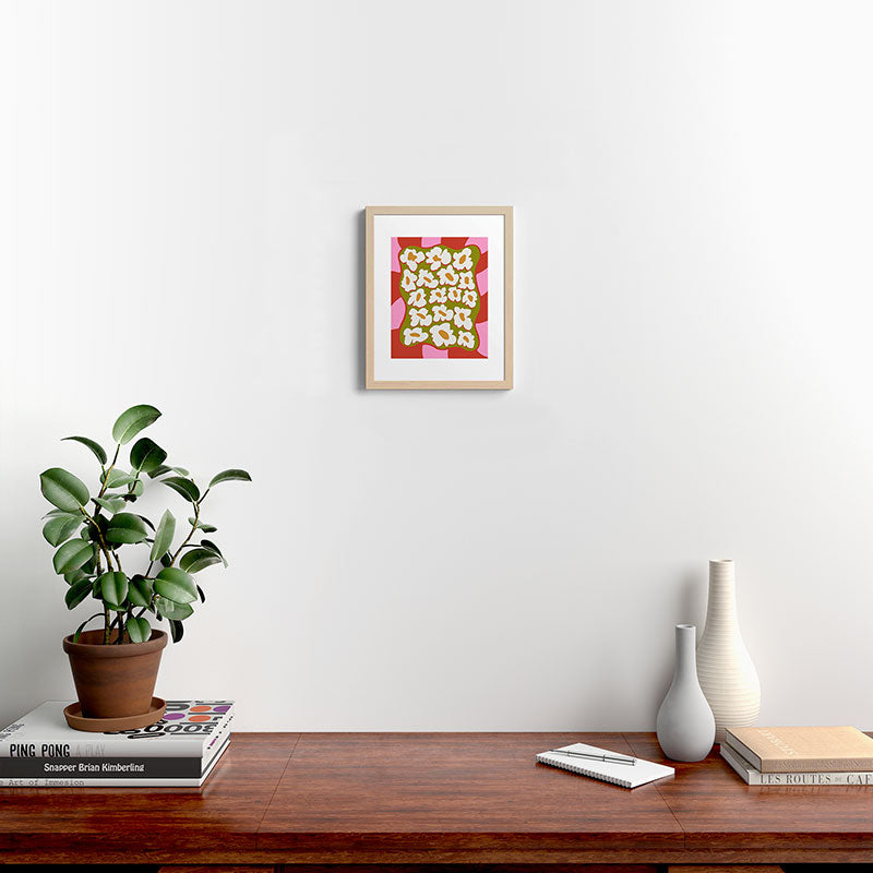 70's retro Bloom Framed Art Print