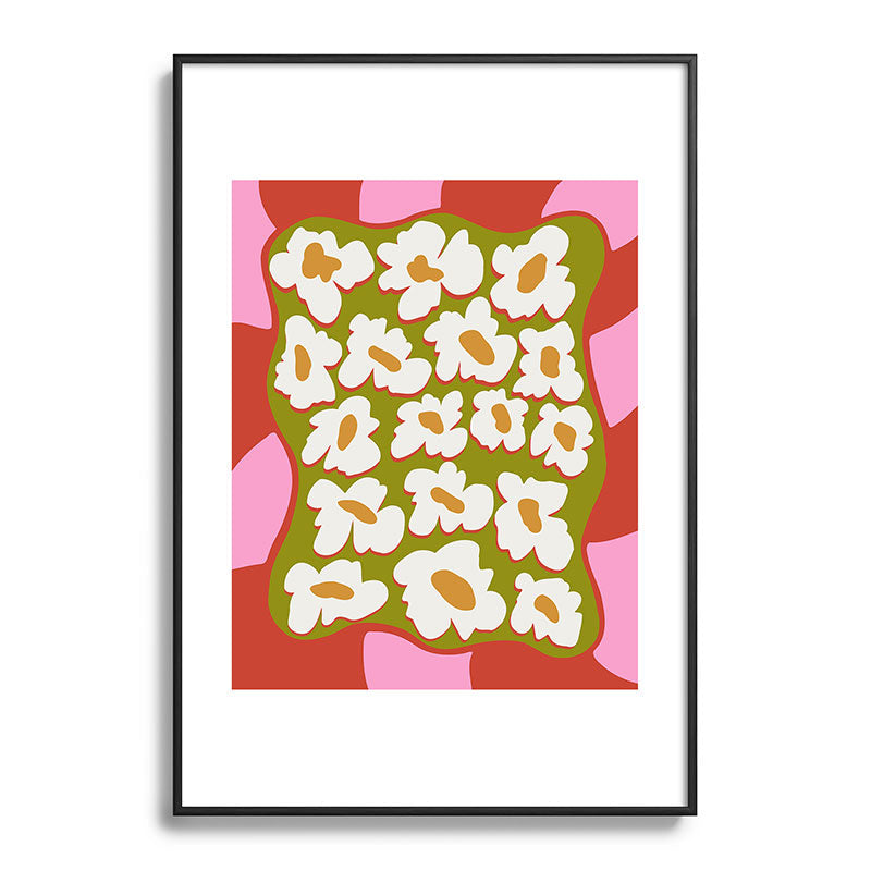 70's retro Bloom Framed Art Print