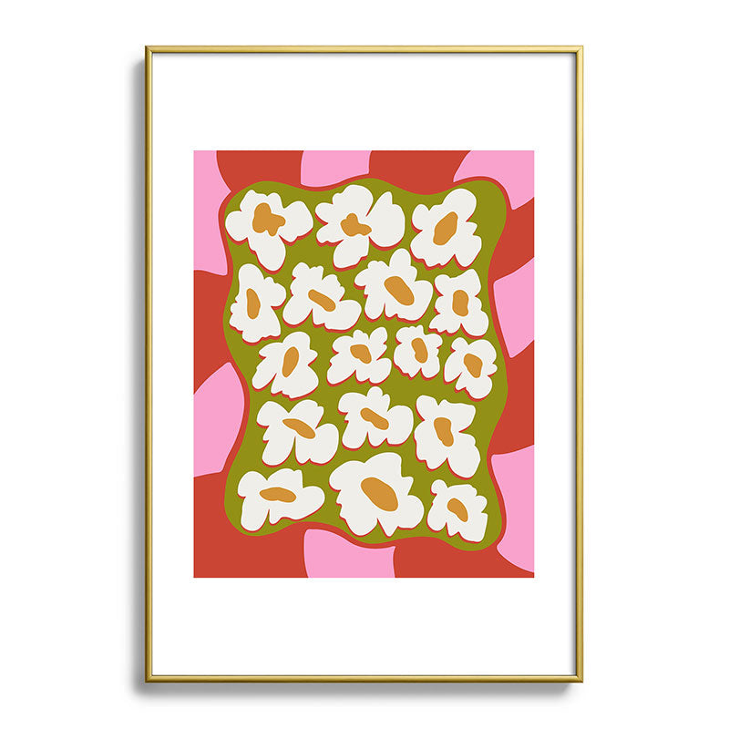 70's retro Bloom Framed Art Print