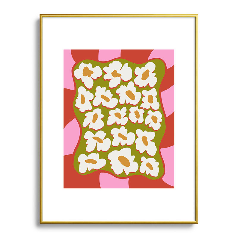 70's retro Bloom Framed Art Print