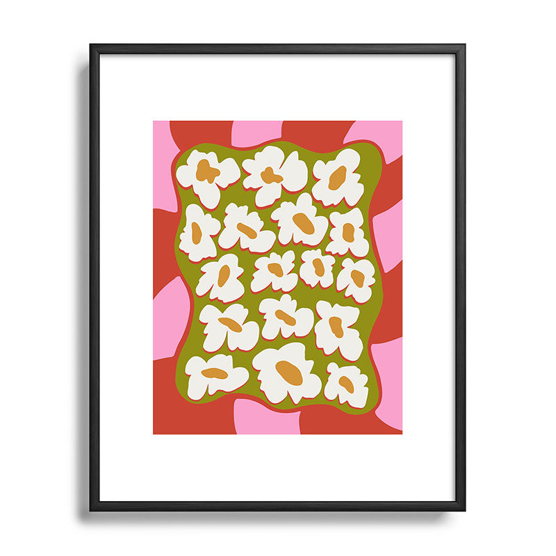 70's retro Bloom Framed Art Print