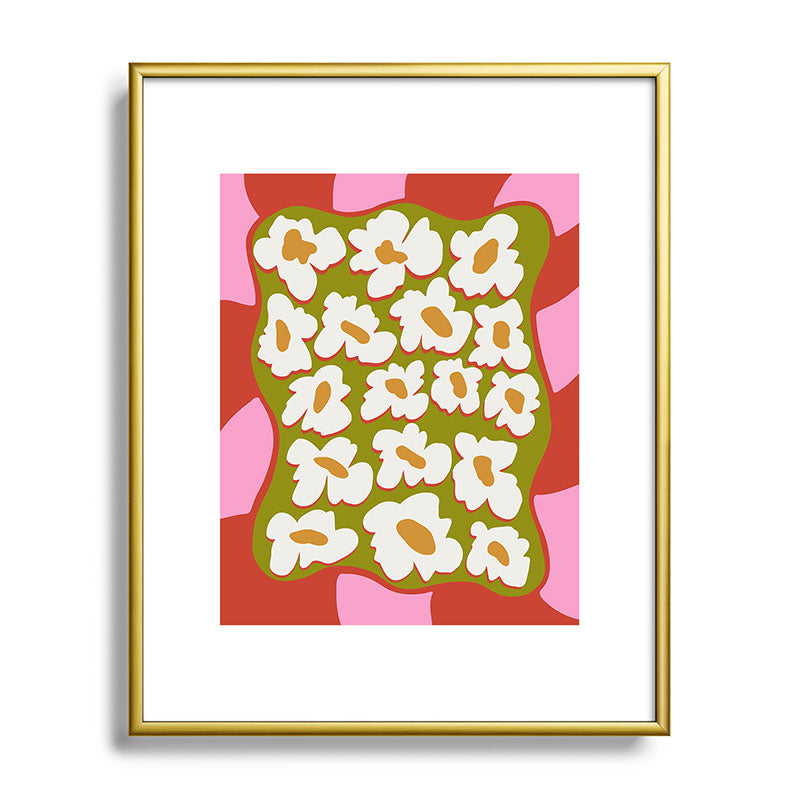 70's retro Bloom Framed Art Print