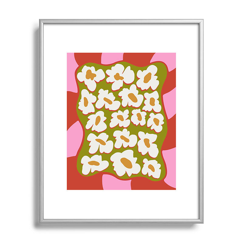 70's retro Bloom Framed Art Print