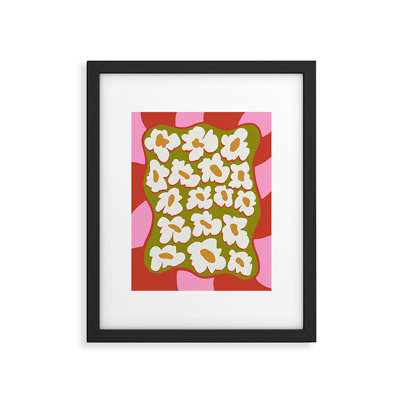 70's retro Bloom Framed Art Print