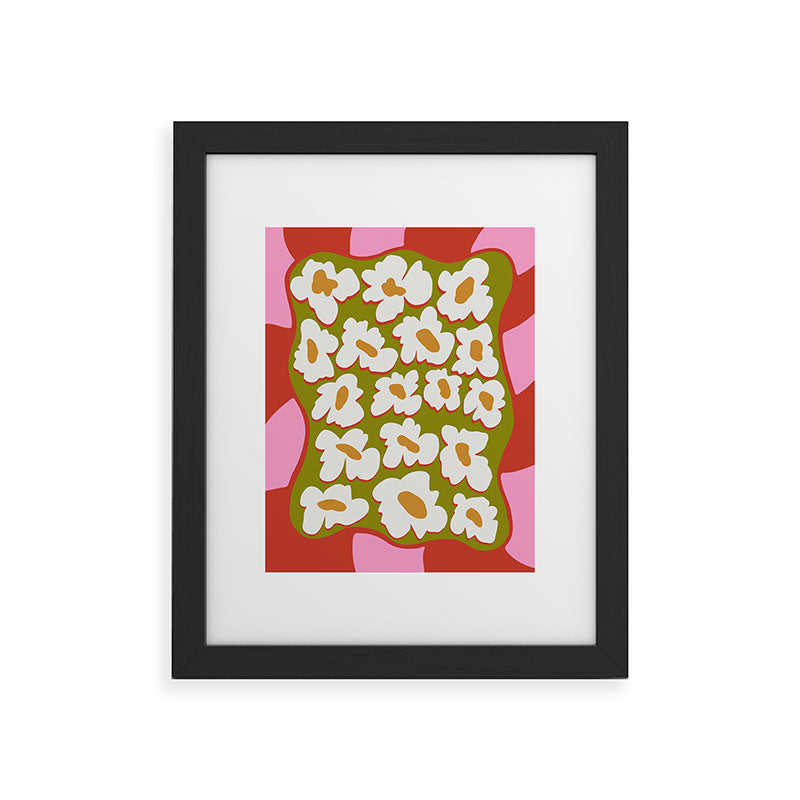 70's retro Bloom Framed Art Print