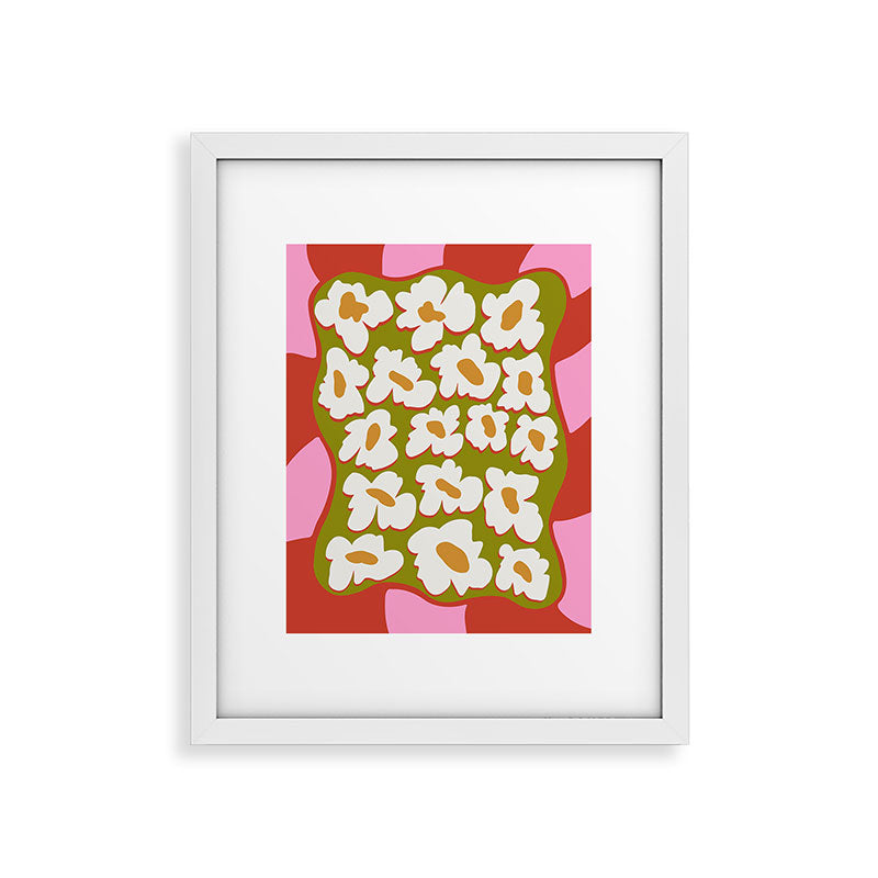 70's retro Bloom Framed Art Print