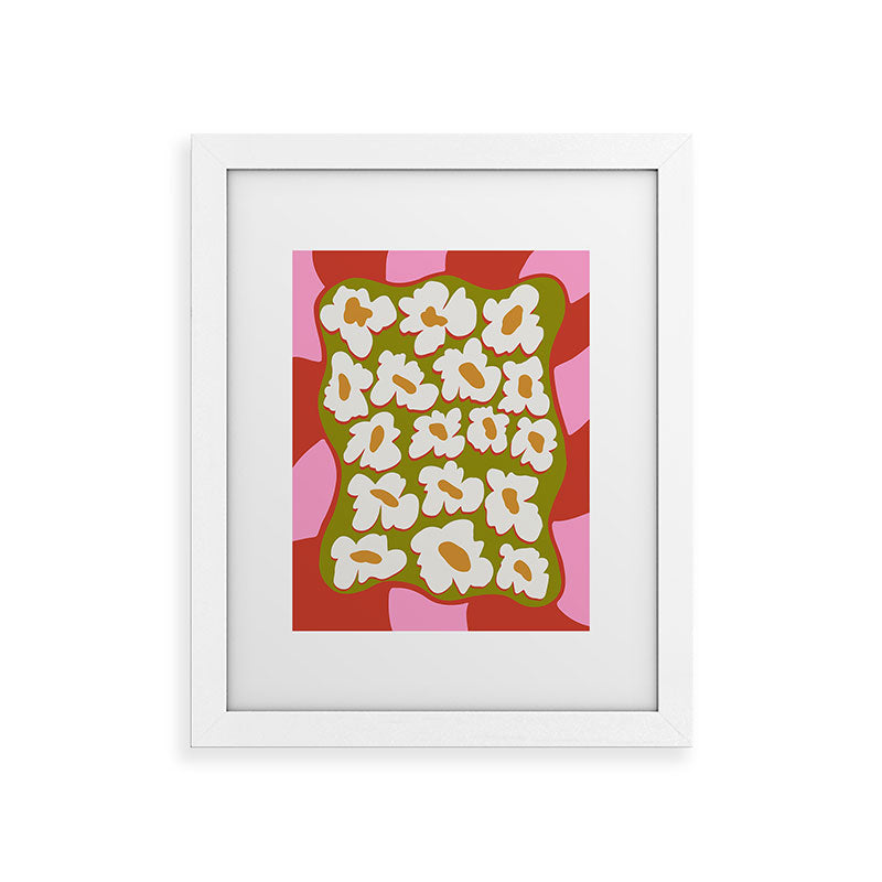 70's retro Bloom Framed Art Print