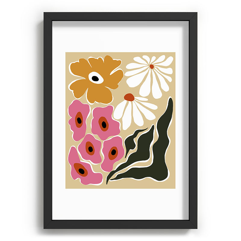 70's Retro garden   Framed Art Print