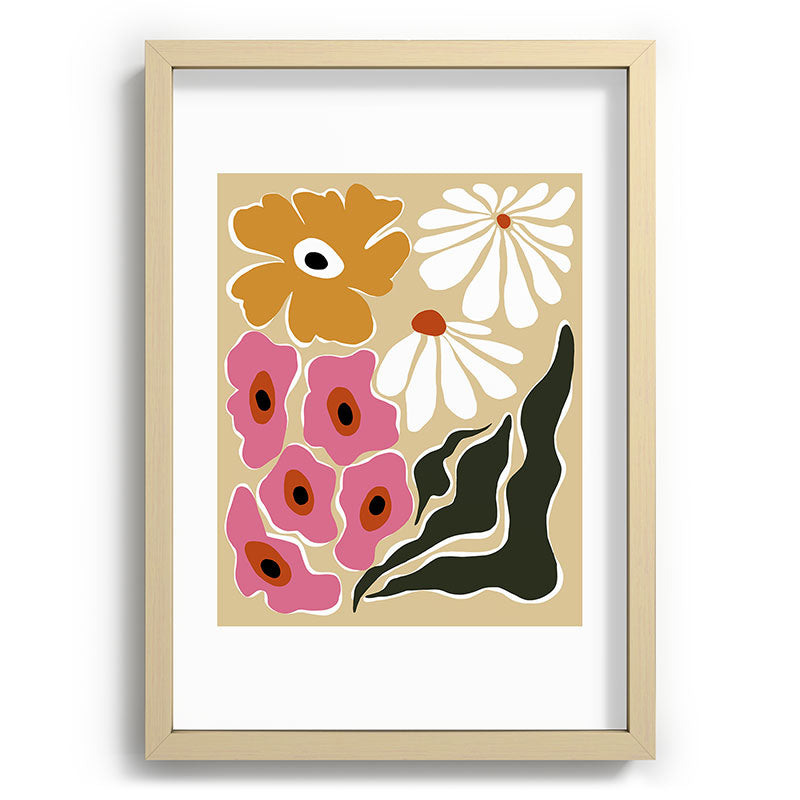 70's Retro garden   Framed Art Print