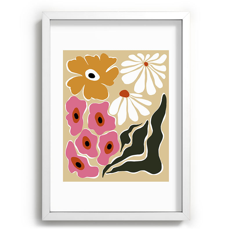 70's Retro garden   Framed Art Print
