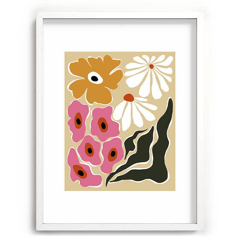 70's Retro garden   Framed Art Print