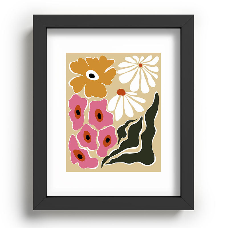 70's Retro garden   Framed Art Print
