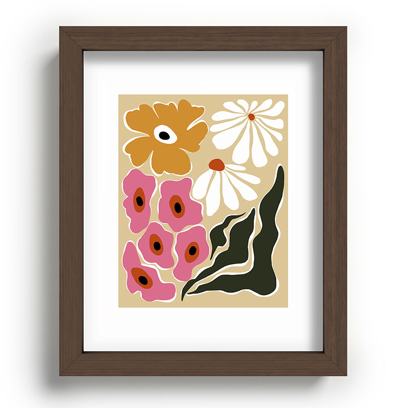 70's Retro garden   Framed Art Print
