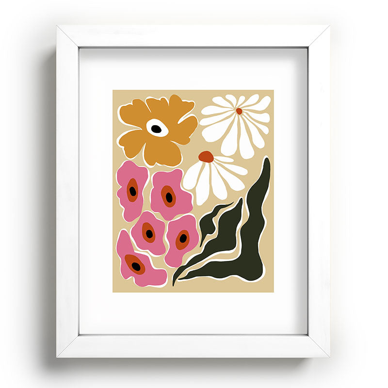 70's Retro garden   Framed Art Print