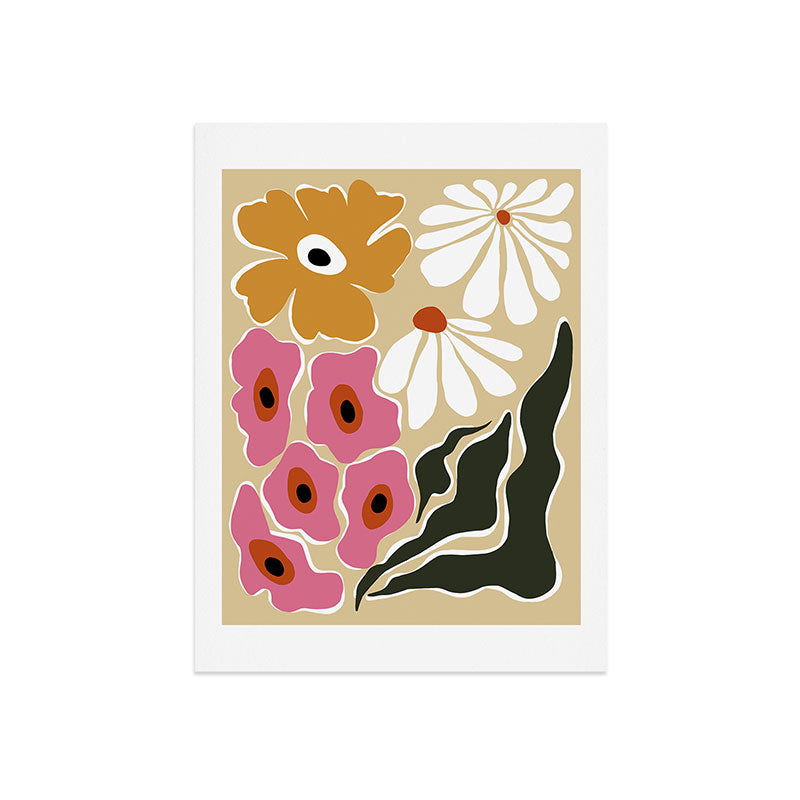 70's Retro garden   Art Print