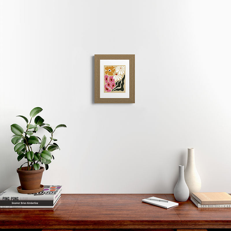 70's Retro garden   Framed Art Print