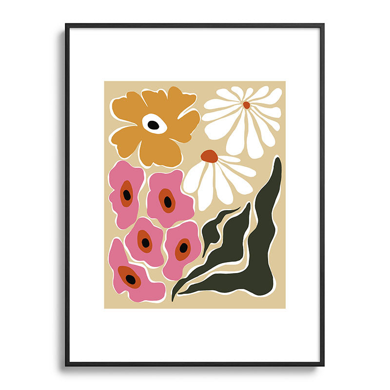 70's Retro garden   Framed Art Print