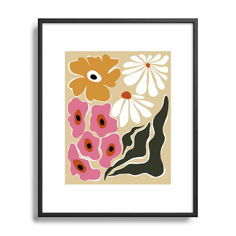 70's Retro garden   Framed Art Print