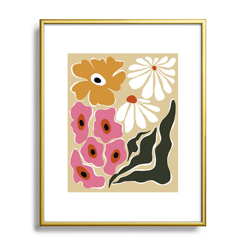 70's Retro garden   Framed Art Print