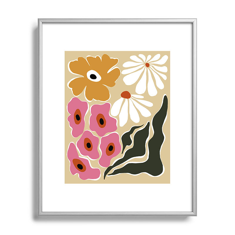 70's Retro garden   Framed Art Print
