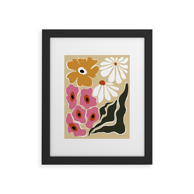 70's Retro garden   Framed Art Print