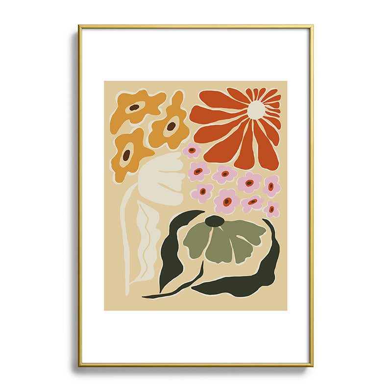 70s tropical fun flower Framed Art Print