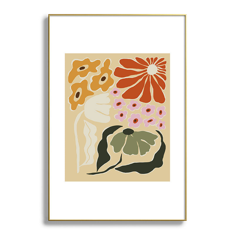 70s tropical fun flower Framed Art Print