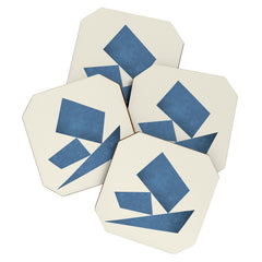 3 Forms Composition - Blue Coaster