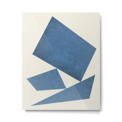 3 Forms Composition - Blue Metal Print