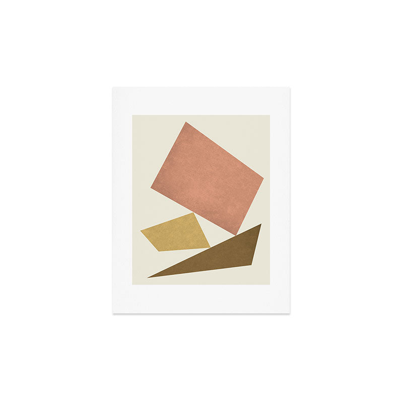 3 Forms Composition - Pink Art Print