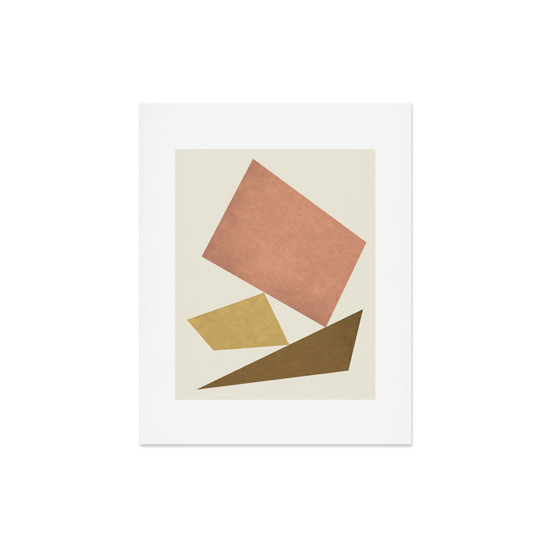 3 Forms Composition - Pink Art Print