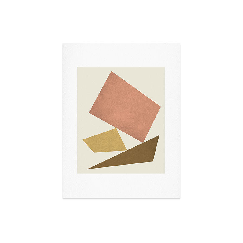 3 Forms Composition - Pink Art Print