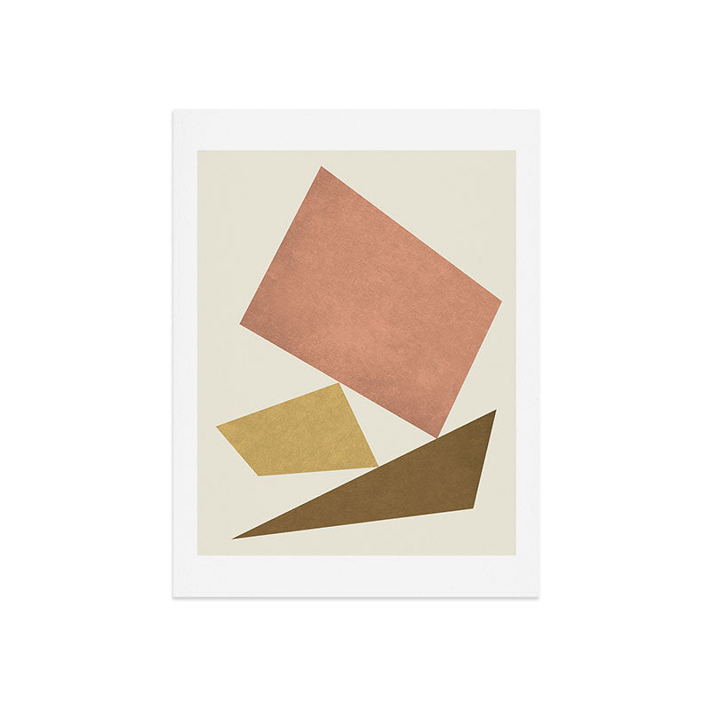 3 Forms Composition - Pink Art Print
