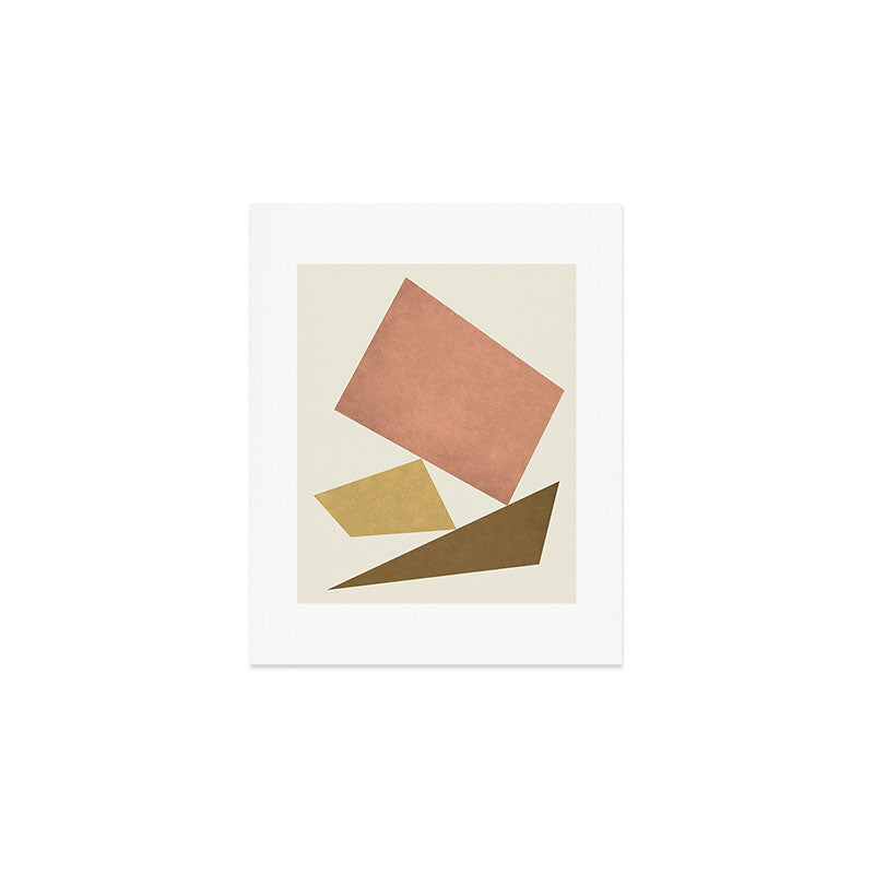 3 Forms Composition - Pink Art Print