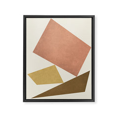 3 Forms Composition - Pink Framed Canvas Print