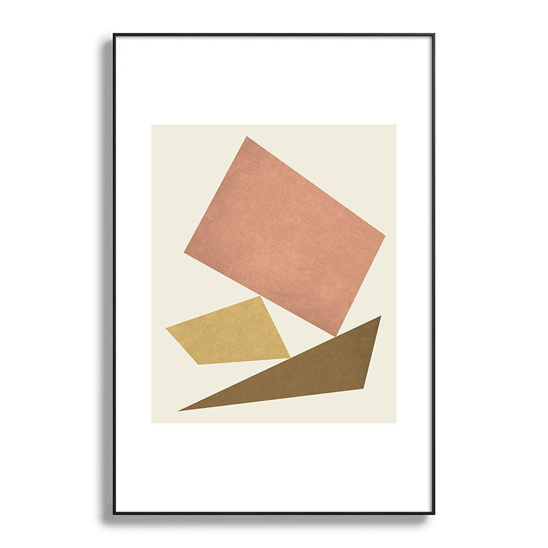 3 Forms Composition - Pink Framed Art Print