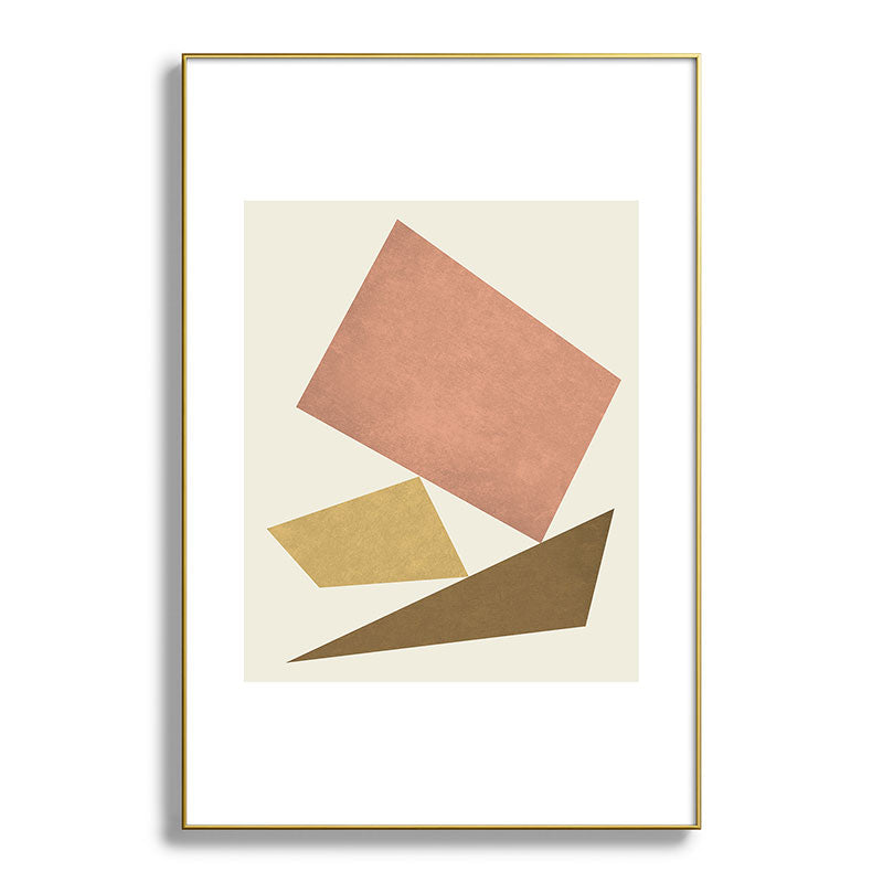 3 Forms Composition - Pink Framed Art Print