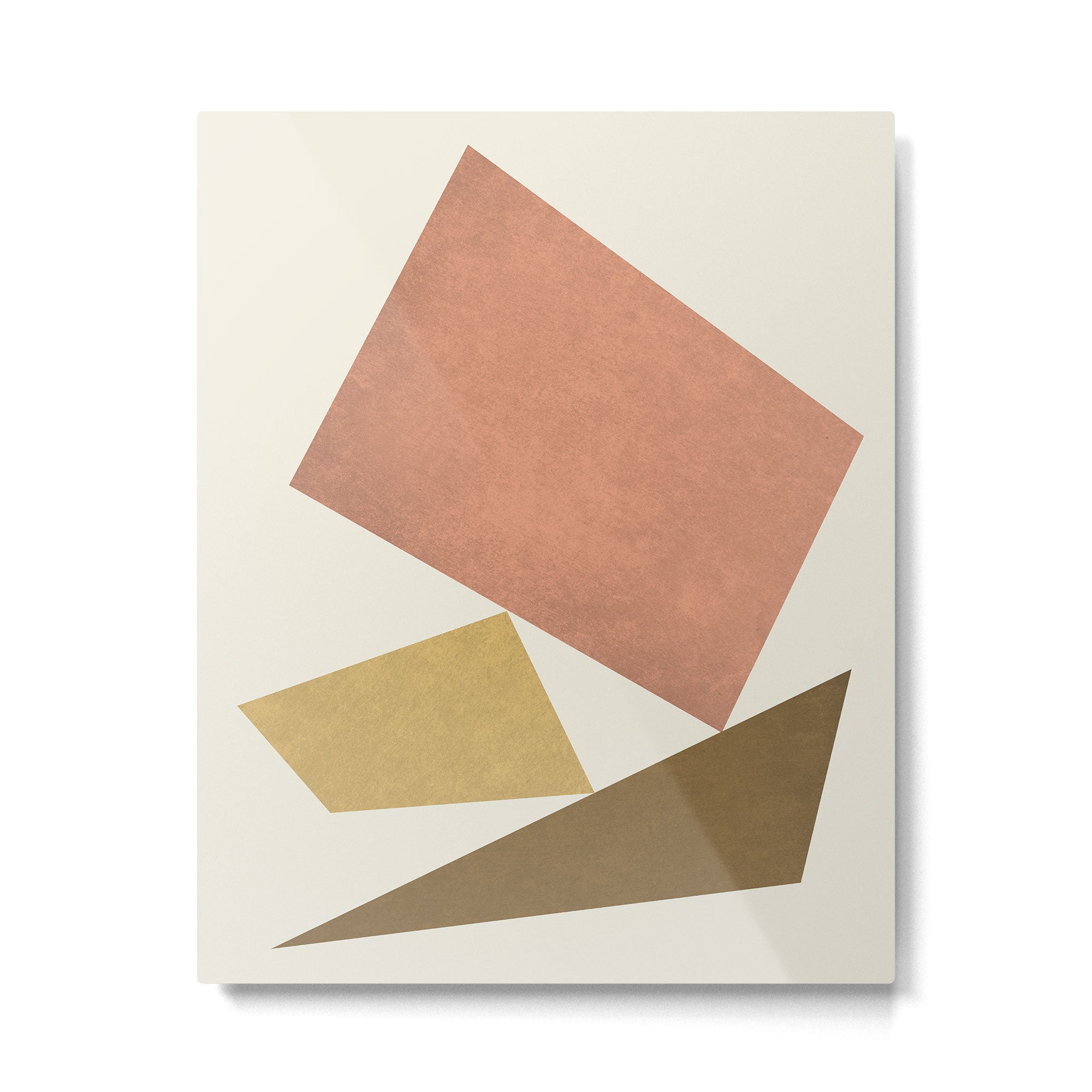 3 Forms Composition - Pink Metal Print