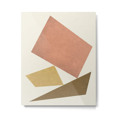 3 Forms Composition - Pink Metal Print