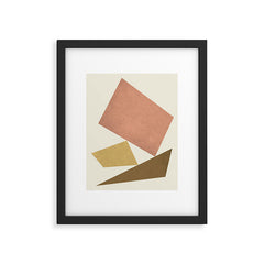 3 Forms Composition - Pink Framed Art Print