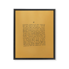 11 year old would be so proud of you Framed Canvas Print