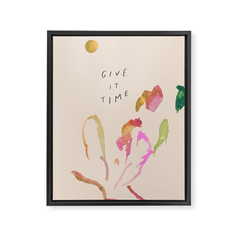 "Give It Time" Framed Canvas Print