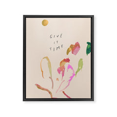 "Give It Time" Framed Canvas Print